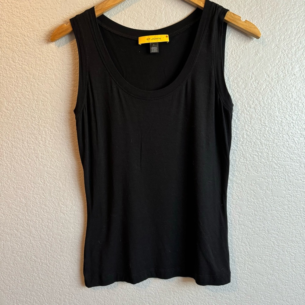Women’s St. John Black Tank Top Shirt Base Later Size Petite